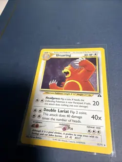 Pokemon TCG Ursaring Neo Discovery Holo Rare Card 15/75 Unlimited - Image 2
