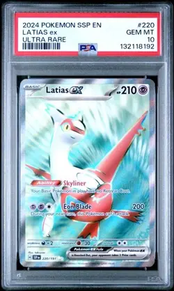 PSA 10 - 2024 POKEMON SSP EN-SURGING SPARKS 220 LATIAS EX | ULTRA RARE - Image 1