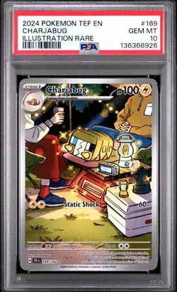 Charjabug 169/162 PSA 10 Temporal Forces Illustration Rare Pokemon GEM MINT - Image 1