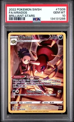 PSA 10 2022 Pokemon SWSH FA/Ariados Brilliant Stars #TG09 - Image 1