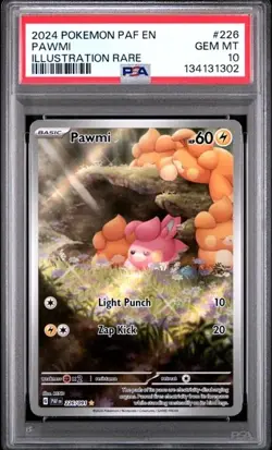 2024 Pokemon S&V Paldean Fates Pawmi Illustration Rare PSA 10 #226 - Image 1