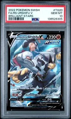 Pokemon TCG: Urshifu V TG20/TG30 - Full Art - Brilliant Stars - PSA 10 GEM MT - Image 1