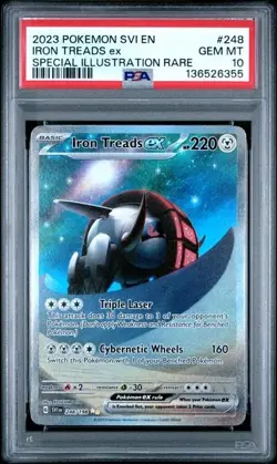2023 POKEMON SVI EN-SCARLET & VIOLET #248 IRON TREADS EX PSA 10 - Image 1