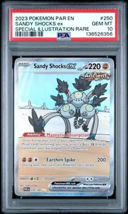 2023 Pokemon PAR EN Sandy Shocks Ex Special Illustration Rare PSA 10 - Image 1