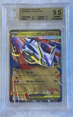 Mega Latias ex 100/132 Me01: Mega Evolution Holo BGS 9.5 Graded Pokemon - Image 1