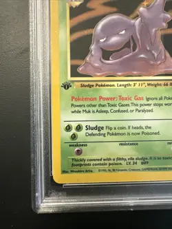Muk-Holo 1999 Pokemon Fossil #13 1st Edition PSA 8 - Image 4