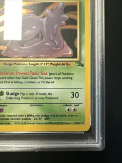 Muk-Holo 1999 Pokemon Fossil #13 1st Edition PSA 8 - Image 5