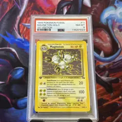 1999 Pokemon Fossil Magneton 1ST Edition PSA 8 #11 Holo - Image 1