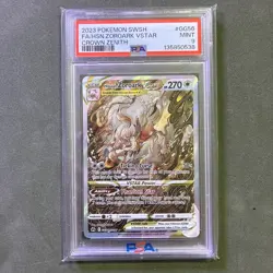 PSA 9 MINT Hisuian Zoroark VSTAR GG56/GG70 Crown Zenith Gallery Pokemon Card - Image 1