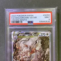 PSA 9 MINT Hisuian Zoroark VSTAR GG56/GG70 Crown Zenith Gallery Pokemon Card - Image 2