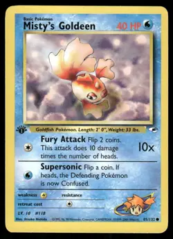 Pokemon Tcg WOTC NM Misty's Goldeen [1st Edition] #85 Gym Heroes - Image 1