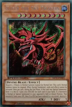 SBC1-ENH01 SLIFER THE SKY DRAGON SECRET RARE 1ST EDITION YuGiOh CARD - Image 1
