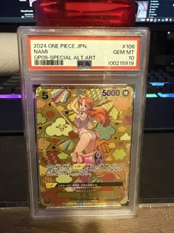 2024 ONE PIECE JAPANESE OP09-EMPERORS IN THE NEW WORLD #106 NAMI PSA 10 - Image 1