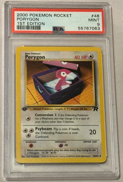 Porygon 2000 Pokemon Team Rocket #48 1st Edition PSA Graded Mint 9 Vintage Card - Image 1