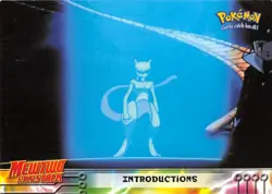 INTRODUCTIONS #21 - BLUE Logo - NON-HOLO - MEWTWO SB - TOPPS POKEMON CARD LP/MP - Image 1
