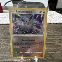 Pokemon Radiant Eevee SWSH230 Pokemon GO Promo Holo Card English - Image 1