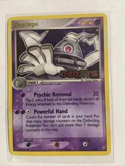Dusclops Reverse Holo 7/107 EX Deoxys Set Pokemon Card BINDER MARK Damage - Image 1