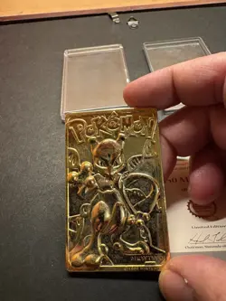 23k Gold Plated Pokemon Trading Card, Burger King 1999 - Image 1
