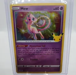 ✨ Pokemon Celebrations Set! Mew 011/025 Holo Rare Card! Near Mint - Mint! ✨ - Image 1