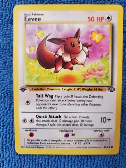 POKEMON CARD EEVEE 51/64 1ST EDITION JUNGLE SET VINTAGE - Image 3