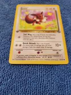 POKEMON CARD EEVEE 51/64 1ST EDITION JUNGLE SET VINTAGE - Image 4