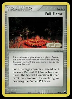 Pokemon Card - Full Flame Legend Maker 74/92 Uncommon Reverse Holo Stamped - Image 1