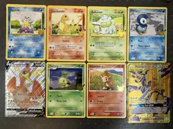 Pokemon Jumbo Card Lot Of 8 Pikachu Squirtle Bulbasaur Charmander Turtwig Peck - Image 1