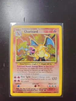 Pokemon TCG Charizard Base Set Holo Rare Card 4/102 Ungraded HP - Image 1