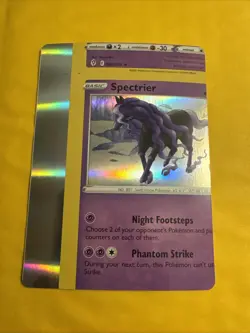 Pokemon Card - Error Miscut NFC Spectrier Trick or Trade 081/196 Holo Rare - Image 1