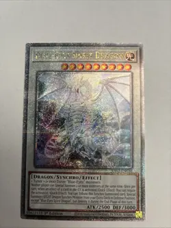 Blue-Eyes Spirit Dragon Quarter Century Secret Rare Card RA02-EN030 - Image 1