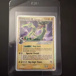 Rayquaza ex δ 97/101 EX Dragon Frontiers Ultra Rare Holo Pokemon Card DMG - Image 1