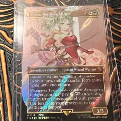 Terra, Herald of Hope (Borderless) (Surge Foil) Commander: Final Fantasy Foil - Image 1