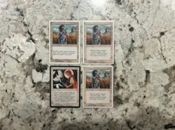 Mtg Swords To Plowshares x4 - Magic the Gathering Swords To Plowshares Played - Image 1