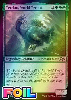 x1 Terrian, World Tyrant DFT Aetherdrift MTG 182 FOIL UNCOMMON M/NM 1x - Image 1