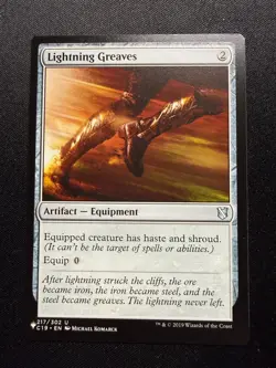 Lightning Greaves - NM - Commander 2019 - MtG - Image 1