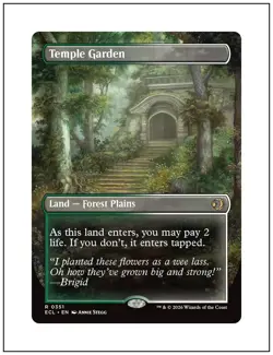 1x Temple Garden, Borderless Art, Lorwyn Eclipsed, Magic MTG NM - Image 1
