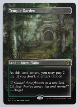 Lorwyn Eclipsed Temple Garden BORDERLESS Rare 351 Magic the Gathering - Image 1