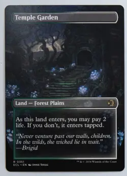 Lorwyn Eclipsed Temple Garden BORDERLESS Rare 351 Magic the Gathering - Image 2