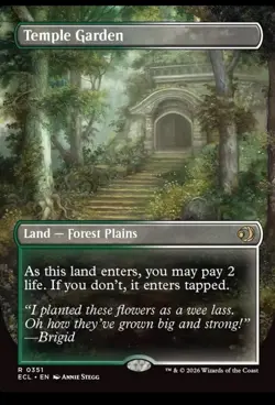 MTG Lorwyn Eclipsed Temple Garden 0351 Reversible Borderless NM - Image 1