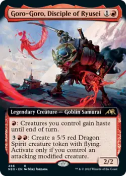 Goro-Goro, Disciple of Ryusei Extended Art NM Kamigawa: Neon Dynasty MTG Magic - Image 1