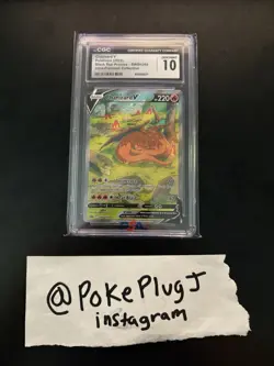 Pokemon Charizard v Full Art Ultra Rare Promo Holo Card SWSH260 CGC 10 Gem Mint - Image 1