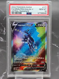 2022 Pokemon Origin Forme Dialga V Alt Art 177/189 PSA 10 Astral Radiance - Image 1
