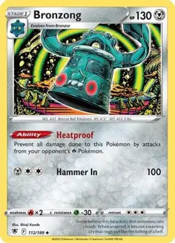 Bronzong - 112/189 - Reverse Holo Uncommon - Astral Radiance - Pokemon - NM/M - Image 1