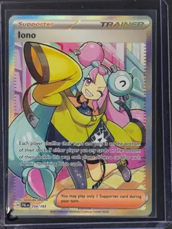 Iono 254 Pokemon PAL Paldea Evolved 2023 NM 🔥🔥🔥 - Image 3