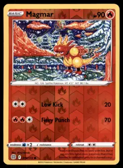 Pokemon TCG Magmar Sword & Shield - Brilliant Stars #19 Reverse Holo - Image 1
