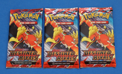 POKEMON SCARLET & VIOLET DESTINED RIVALS 3 BOOSTER PACKS SEALED - Image 1