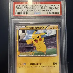 PSA 10 Pitch's Pikachu #XY-P 2014 J-League Soccer Pokemon Japanese Holo Promo - Image 2