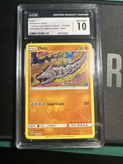 Pokemon CGC 10 Gem Mint TCG Classic Collection Holo Onix CLV 010/034 - Image 1