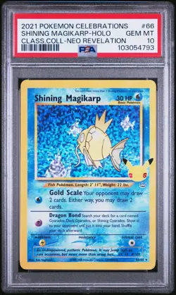 Pokemon Celebrations - SHINING MAGIKARP HOLO - 66/64 - PSA 10 - Image 1