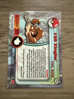 Pokemon TCG Topps Blue Logo Kingler #99 First Print Tv Animation LP - Image 2